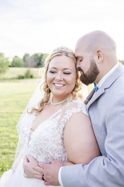 Ohio close-up wedding portrait