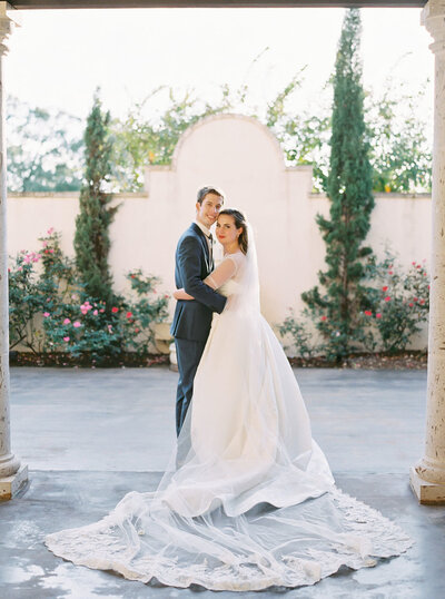real Ma Maison wedding couple hugging