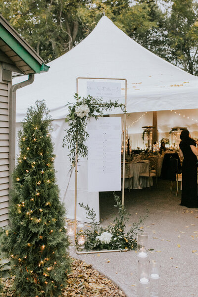 outdoor wedding seating chart