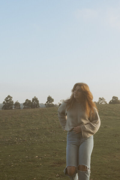 shannan griffiths posing in field