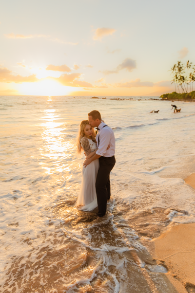 editing process on elopement image by love and water