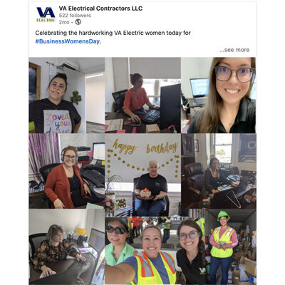 Facebook post for #BusinessWomensDay