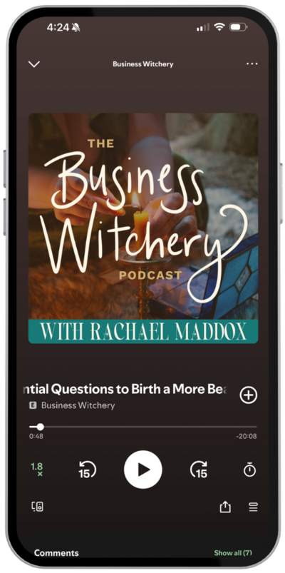 Spiritual business coach Rachael Maddox’s Business Witchery Podcast about thriving in business while creating a better world.