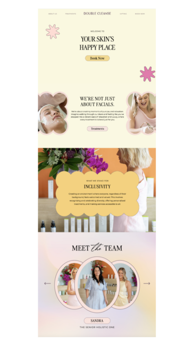 Screenshot of the website designed for Veladya Organica