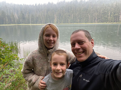 Michael Gregory with his family