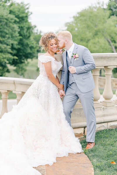 Bride and groom photographed by midwest wedding photographer