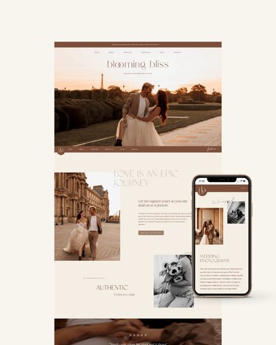 Minimalistische website template voor fotograaf