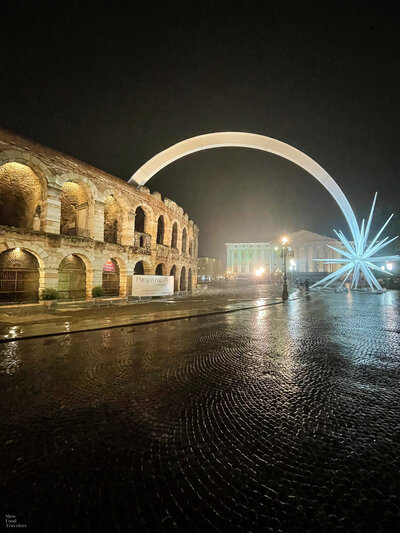 Verona Arena at night