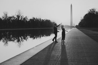 fairfax county wedding photographer at the lincoln memorial
