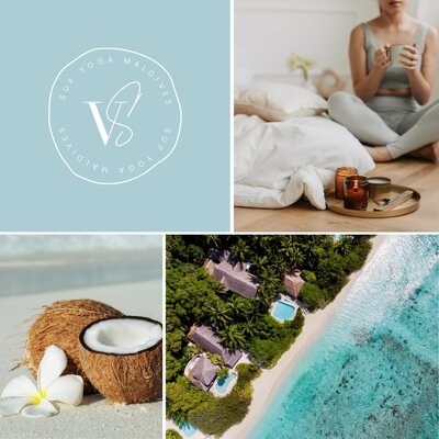 SUP Yoga retreat logo and branding
