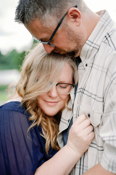couple in neutral kitchen