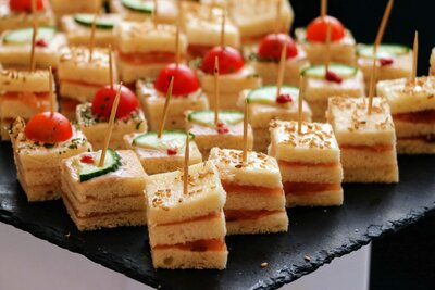 Seasonal tea sandwiches spread