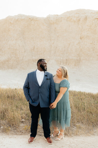 A family walking in a row.