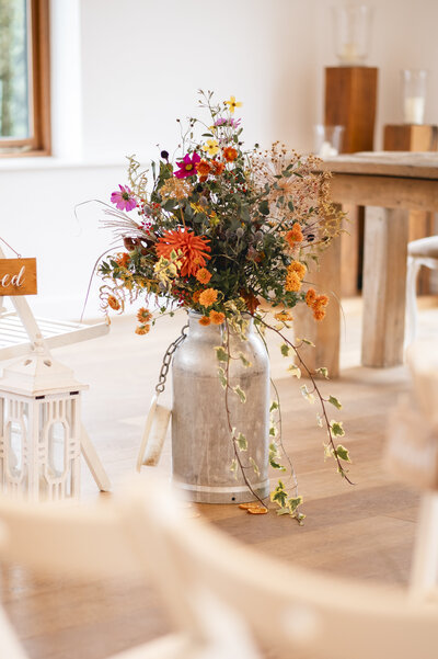 aisle flowers autumn wedding
