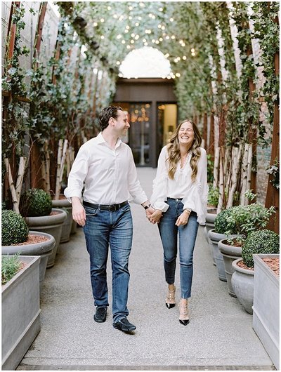 New York City Engagement Photos in SoHo with Bride and Groom in Jeans  © Bonnie Sen Photography