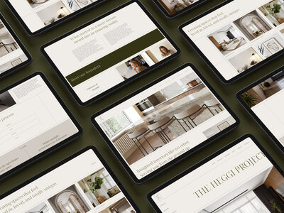 Custom Web design portfolio for Interior Designers
