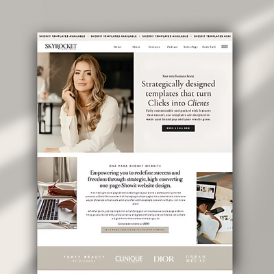 Minimalist Showit Templates for Coaches