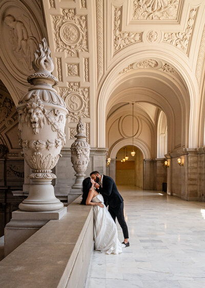 Romantic City Hall wedding photography
