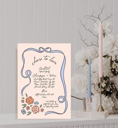Big Love drinks bar sign for your wedding