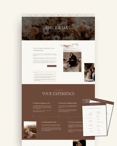 Showit Client Lounge templates for Photographers - Weddings 2