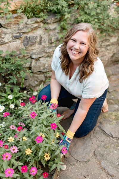 Julia Bocchese gardening flower bed