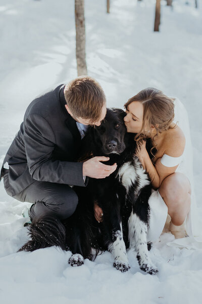 First kiss by Colorado Wedding photographer