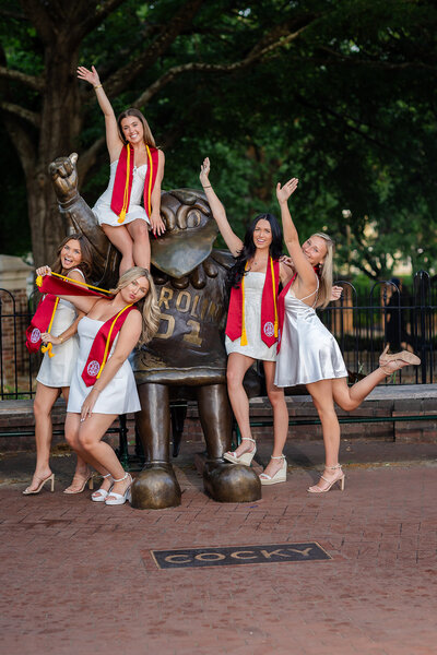 a group having portraits done at University of South Carolina