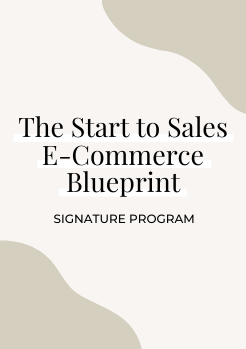 The Start to Sales E-Commerce Blueprint