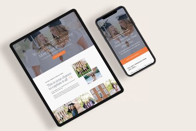 Custom Sales Page Website Design for Senior Photographer