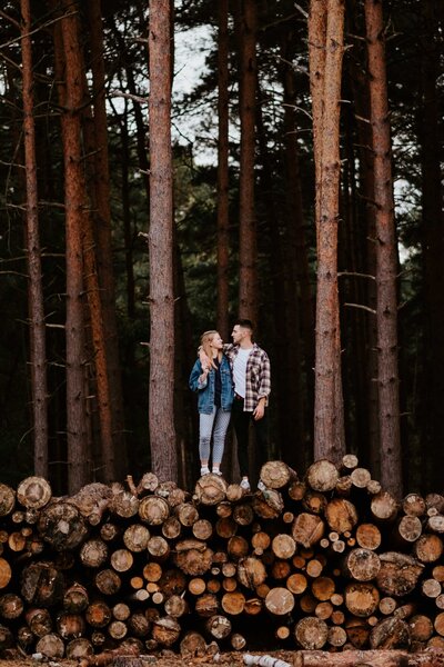 Cool couple engagement shoot in horsell common