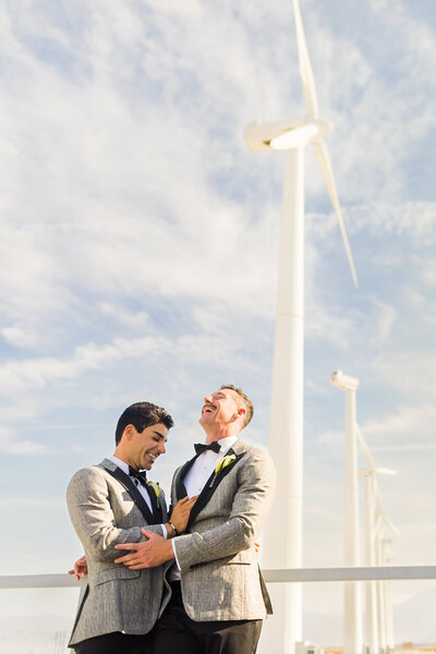 two grooms portrait session in Palm Springs