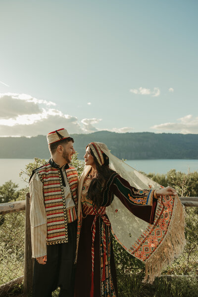 Elopement couple celebrates down the aisle at Artist Point, Mount Baker
