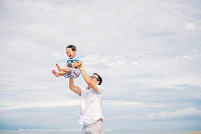 Family enjoying a Maui vacation during a beach photo session