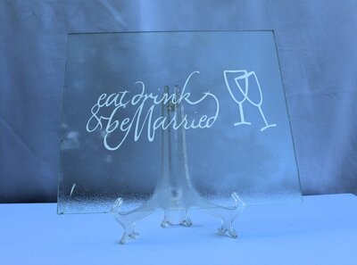 eat drink and be married sign for wedding