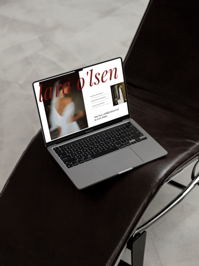 iPad displaying Showit website design made by VividHause