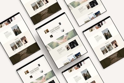 Nostalgic Showit website template for wedding and elopement photographers