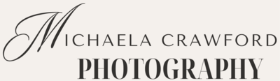 The black version of the main logo for Michaela Crawford Photography.