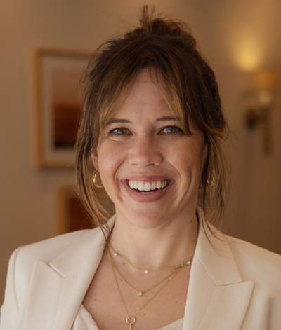 Happy female founder portrait