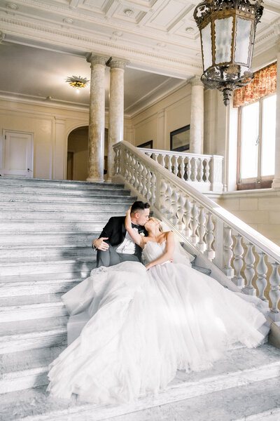 elegant decor for a wedding reception at Wadsworth Mansion