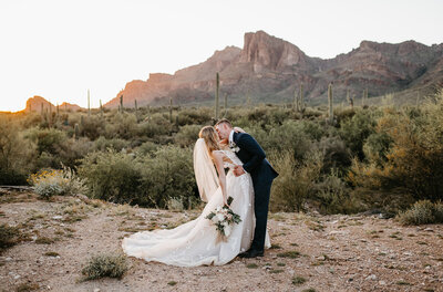 phoenix arizona desert wedding cloth and flame
