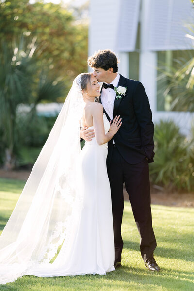 Bride and groom giving vows during their wedding ceremony