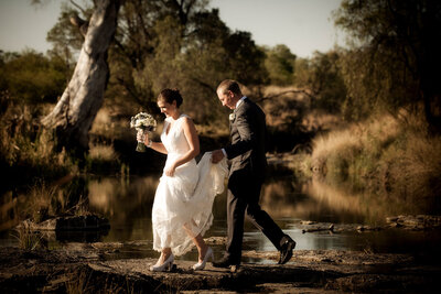 wedding couple on location Springsure,