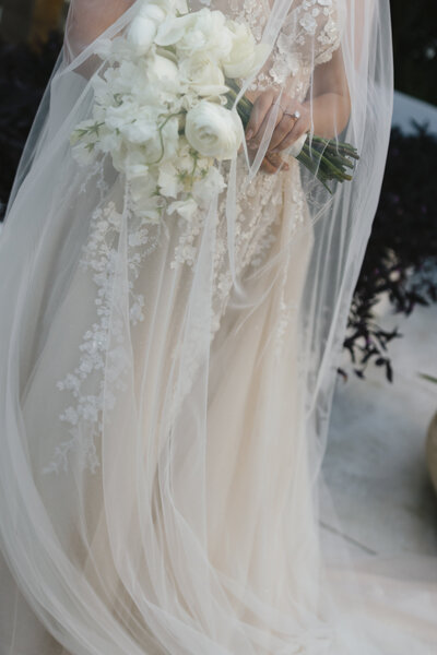 Bride wearing tulle wedding dress by Galia Lahav at One Hotel South Beach