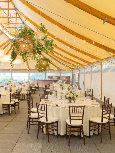Tented wedding reception at Castle Hill Inn, Newport, RI.