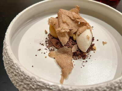 White truffle on a dessert
