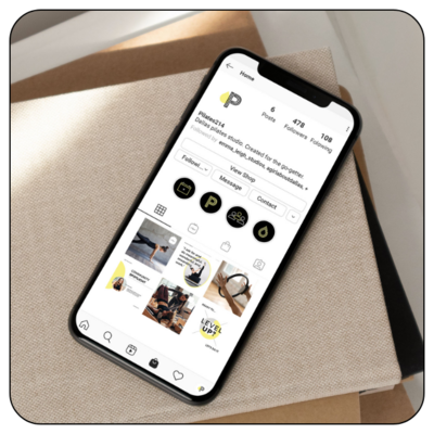 Instagram mockup by Emma Leigh Studios for Dallas-based Pilates studio.