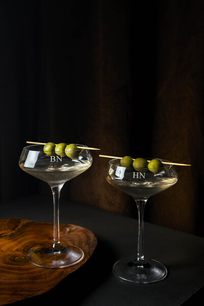 Personalised Martini Glass Set Nouvelle Glass Ecommerce Photography