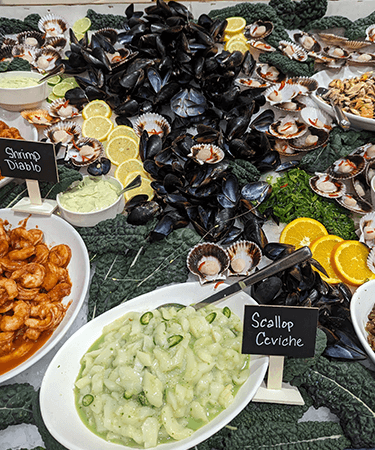 Cold Seafood Buffet for an elevated special catered event by Max Dale's Steak and Chop House