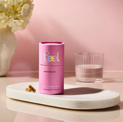 Feel Menopause Supplement to support hormonal balance and daily wellbeing during perimenopause.