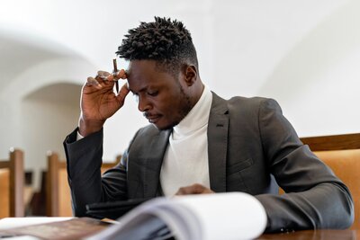 Man working at desk